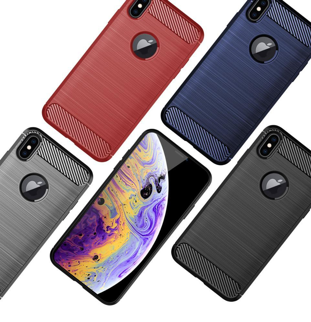 Чехол для iPhone XS цвет Red (красный), серия Carbon от Caseport