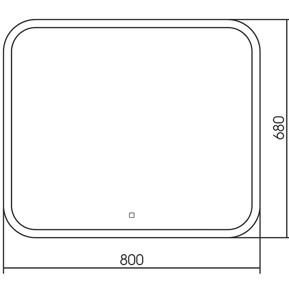 Зеркало Abber See 80 AG6109S-0.8 с подсветкой с сенсорным выключателем и диммером