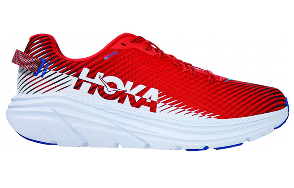 HOKA ONE ONE Rincon 2 Low Helper Running Shoes Men Red White Blue