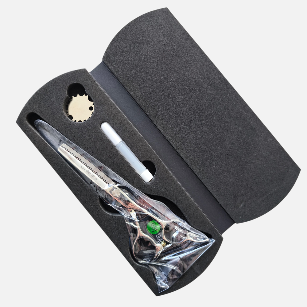 Филировочные парикмахерские ножницы 6" 30 зубьев Silver Edition Melon