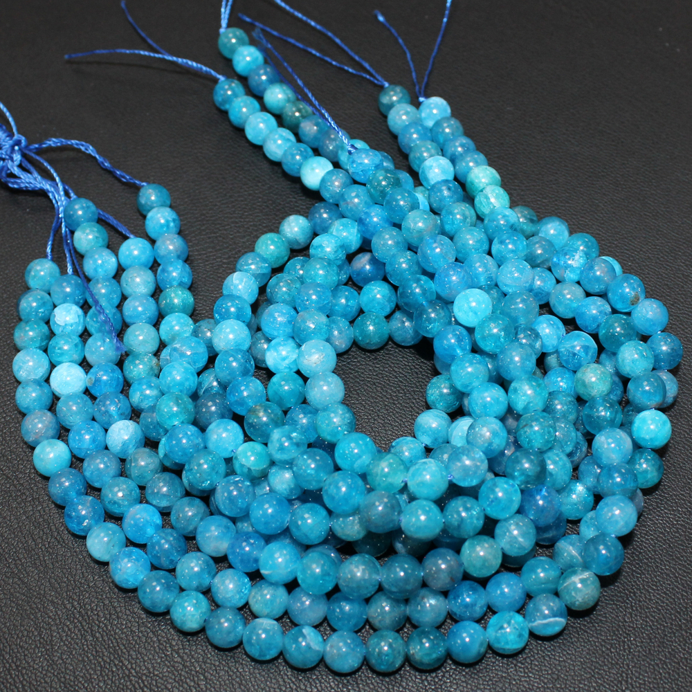 Апатит АА Синий бусины 6мм 8мм