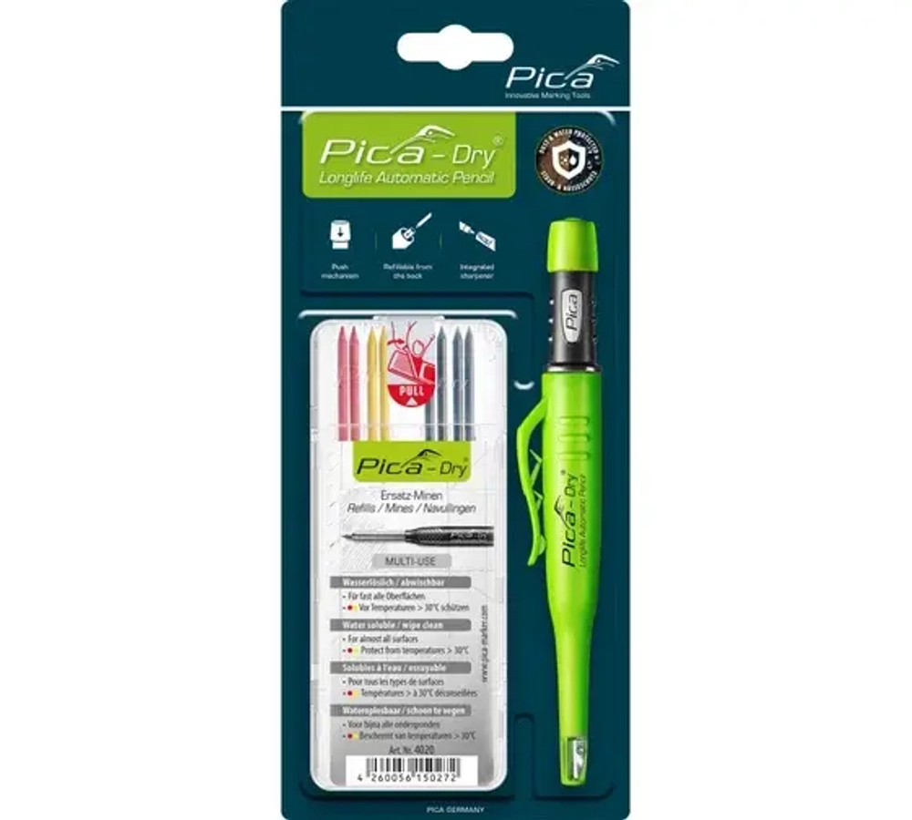 PICA-MARKER 3030/SB Строительный карандаш автоматический Pica-Dry с круглым грифелем 2,8 мм