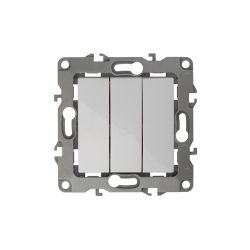 12-1107-01 ЭРА Выключатель тройной, 10АХ-250В, IP20, Эра12, белый