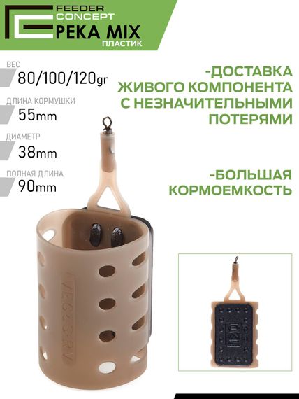 Набор пластиковых фидерных кормушек FC M1 РЕКА 6шт. (коробочная версия)