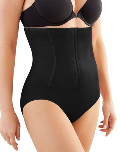 Корректирующие трусики с фронтальной застежкой на крючках (Размер: XXL) (Цвет: черный)