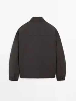 Massimo Dutti Непромокаемая стеганая куртка, серый