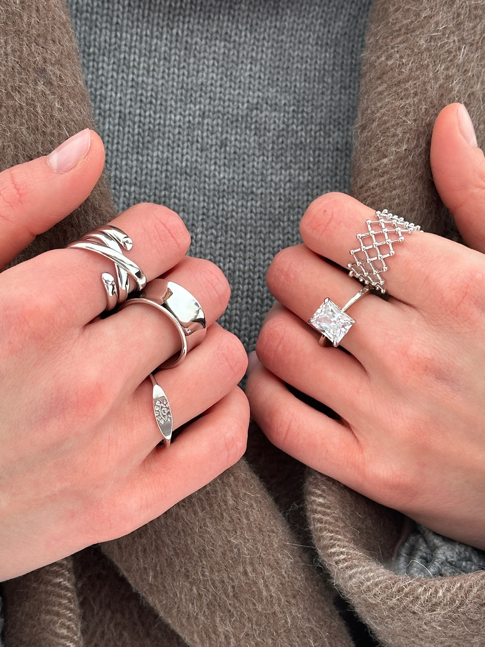 Кольцо Ice White