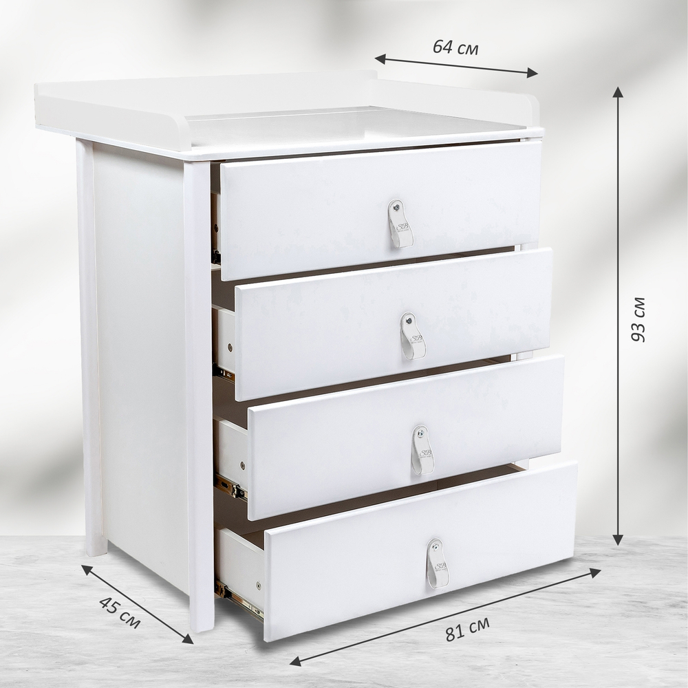 Пеленальный комод Sweet Baby Massimo Белый/Белый