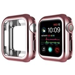 Силиконовый чехол Gloss Case для Apple Watch 40 мм (Розовое золото)