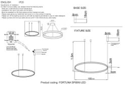Люстра Crystal Lux FORTUNA SP88W LED BLACK