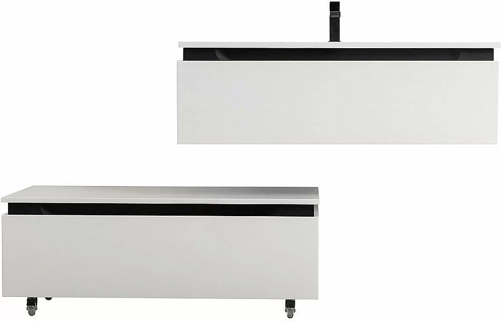 Тумба с раковиной Cezares Slider 100 SLIDER-1000-1C-SO-BO белая матовая