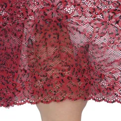 Кружево эластичное темно-красное 17 см, Китай