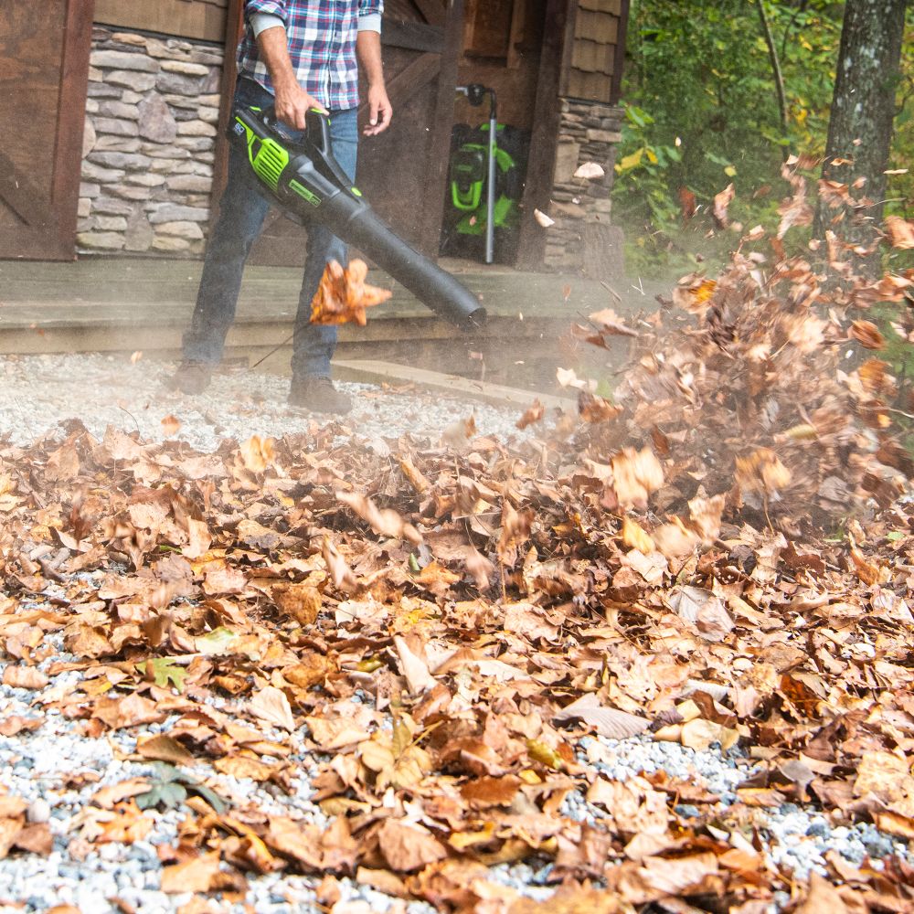 Аккумуляторный воздуходув Greenworks GD60ABK4, 2405607UB,60v, АКБ 4 А·ч. и ЗУ