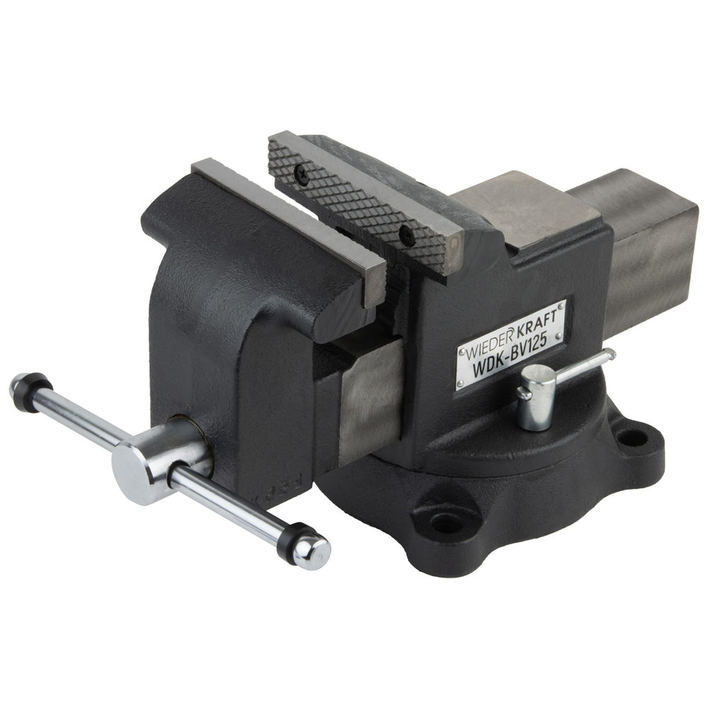 WDK-BV125 Профессиональные слесарные тиски поворотные с наковальней 125 мм