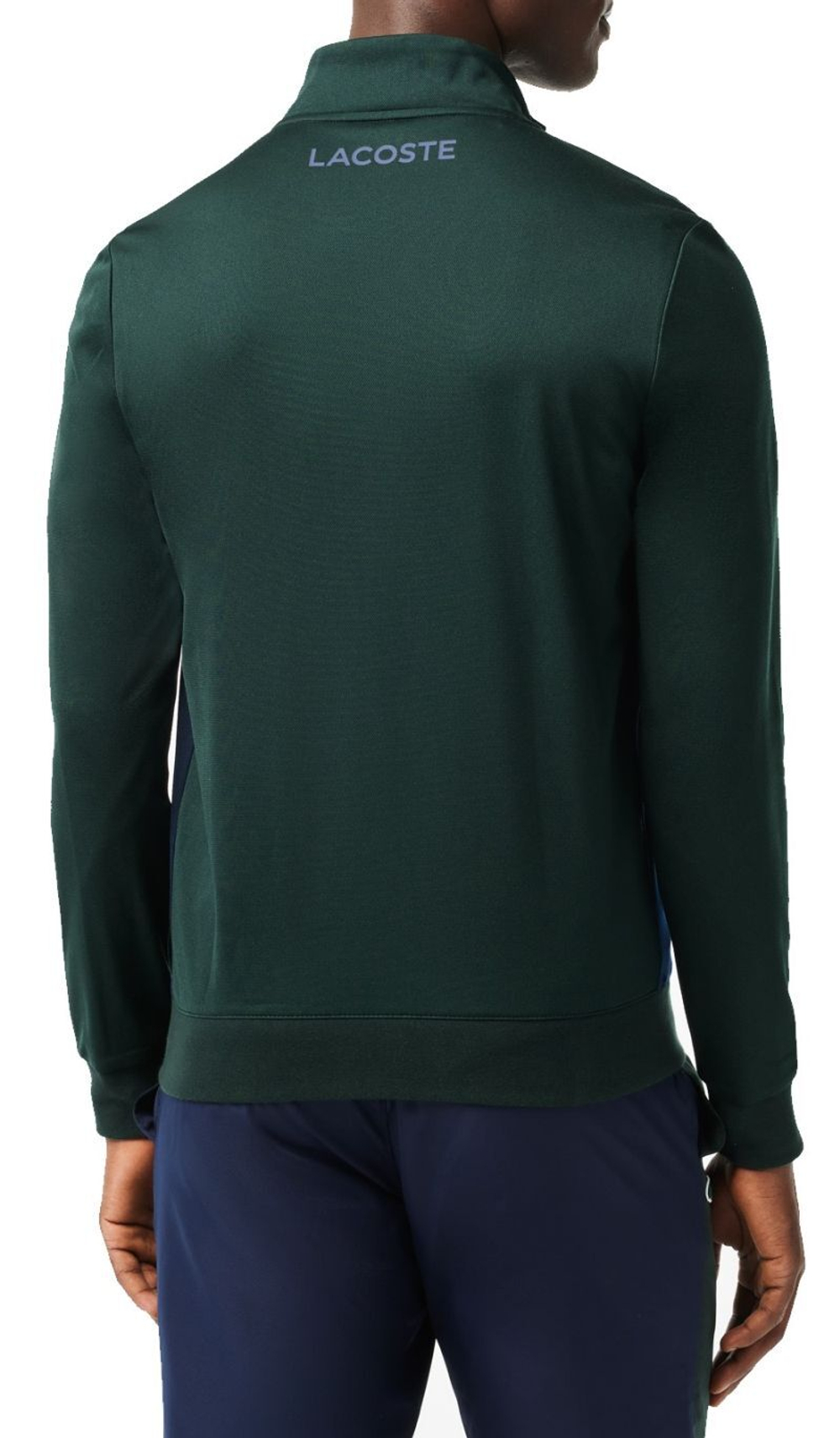 Мужская теннисная кофта Lacoste Tennis Zipped Ripstop Tennis Sweatshirt - dark green