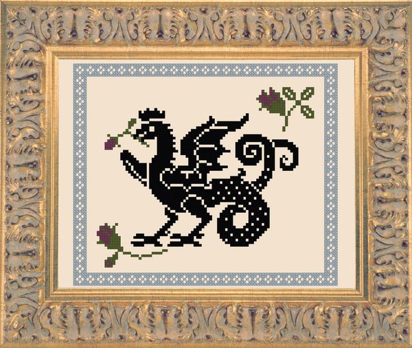 Виверна и розы