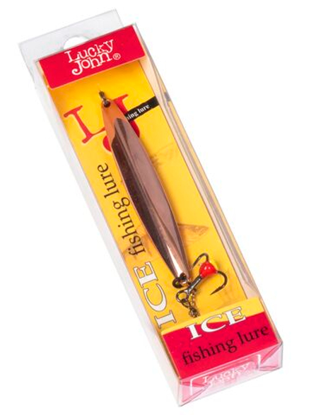 Блесна вертикальная зимняя Lucky John NAIL BLADE с цепочкой и тройником 65мм C блистер