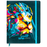 Дневник 1-11 класс 48 л. кожзам (твердая) печать резинка конверт BRAUBERG "Bright Lion" (2 штуки в упаковке)