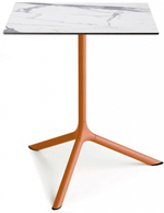 Стол ламинированный обеденный складной Scab Design Tripe Maxi Folding, терракотовый, белый мрамор Каррара