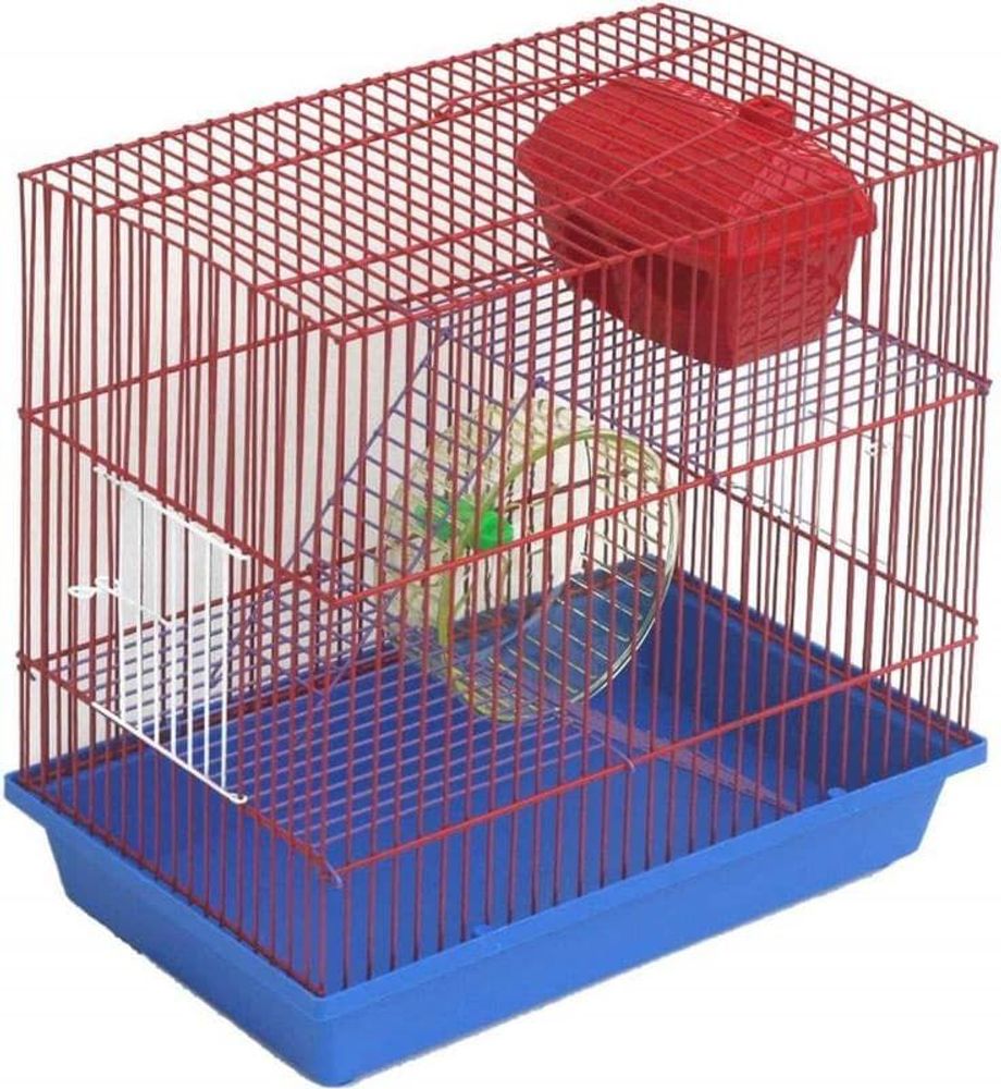 КЛЕТКА ЗООМАРК  для грызунов полукругл. 2-х этажная комплект 112жк