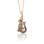 Подвеска «Крокодил» из красного золота с эмалью