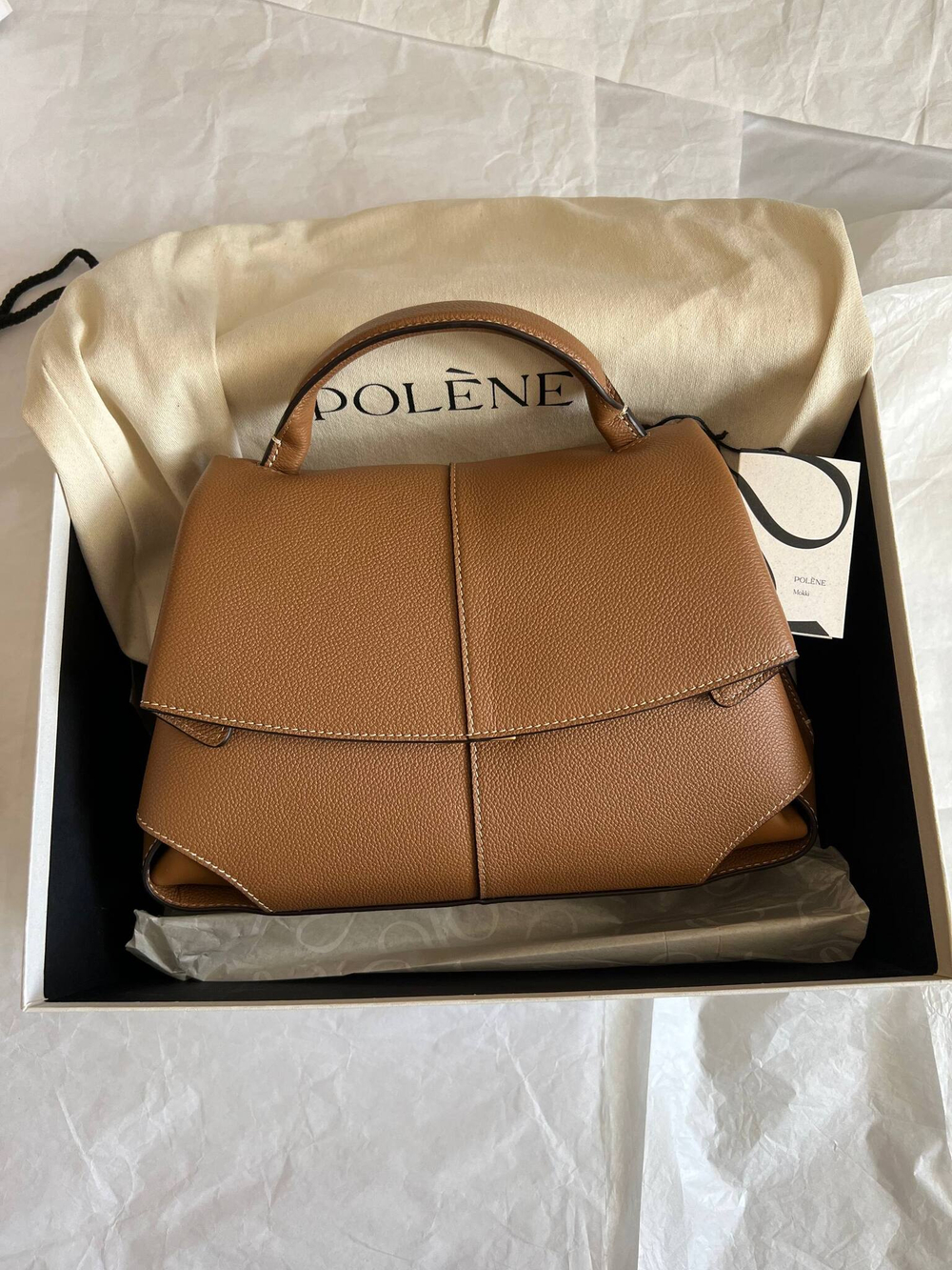 POLENE СУМКА MOKKI, ЦВЕТ ВЕРБЛЮЖЬЕЙ ШЕРСТИ