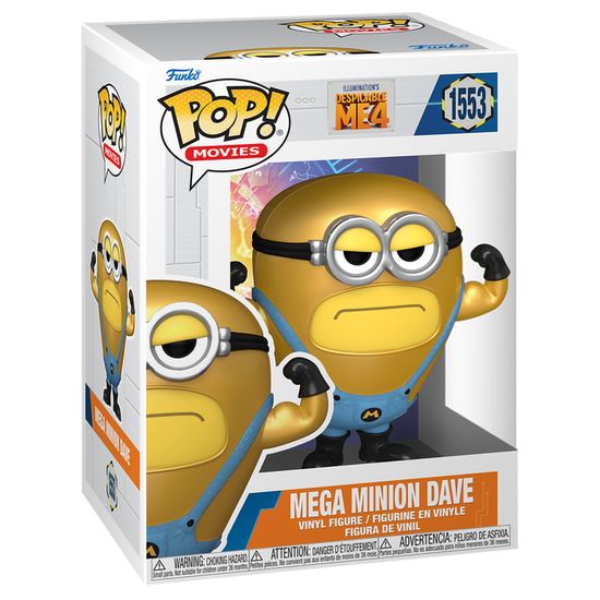 Фигурка Funko POP! Movies Despicable Me 4 Mega Minion Dave (1553) 76049 / Фигурка Фанко ПОП! по мотивам мультфильма "Гадкий я 4", Дэйв
