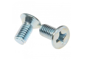 Винт Стройбат полукруглый, DIN 7985, М3x6, белый, цинк, 40 шт.