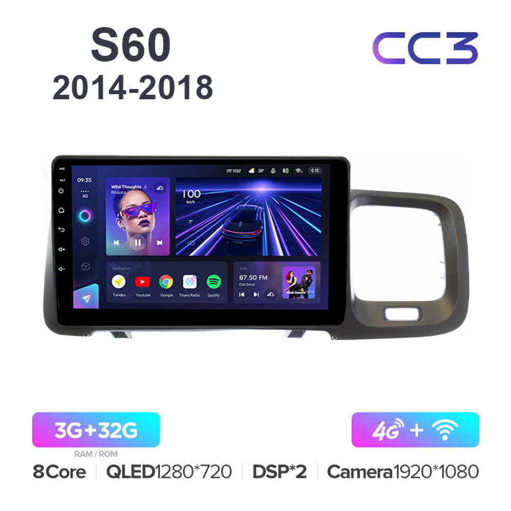 Teyes CC3 9"для Volvo S60 2014-2018