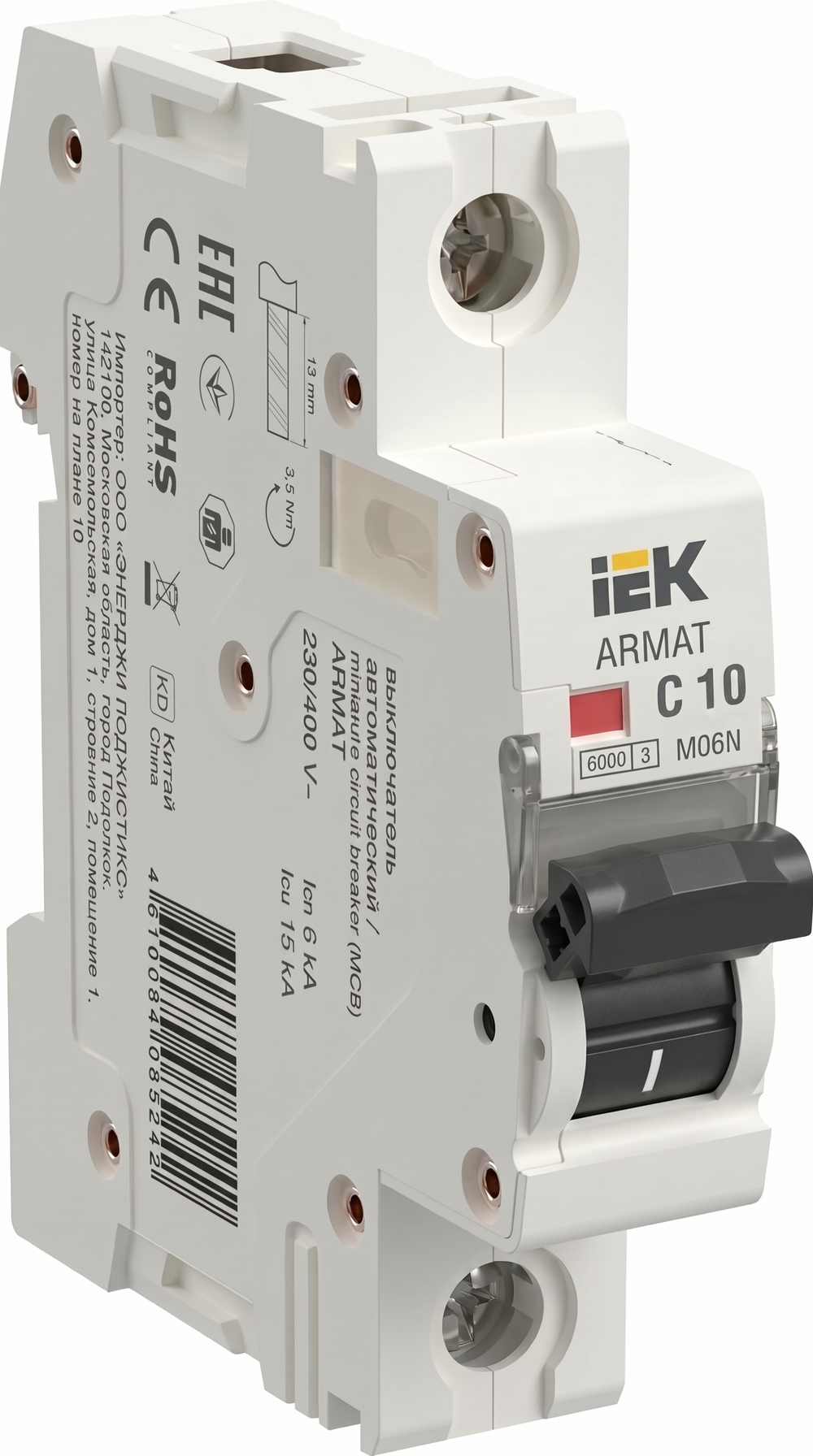 Авт. выкл. 1Р 10А 6кА С M06N ARMAT IEK