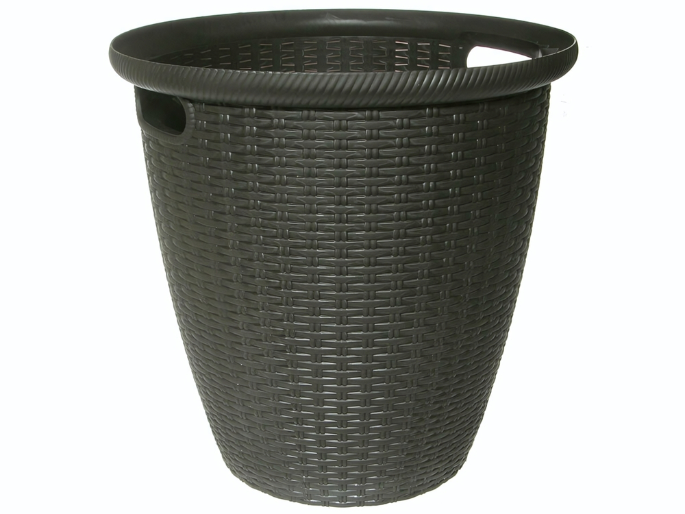 Кашпо напольное Rattan 30л 38см с внутренним горшком 16л, горький шоколад