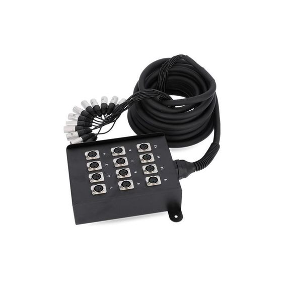 Adam Hall K 12 C 10 - мультикор со стейдж-боксом, 12 x XLR возврат, 12 x 0.314 мм2, 10 м