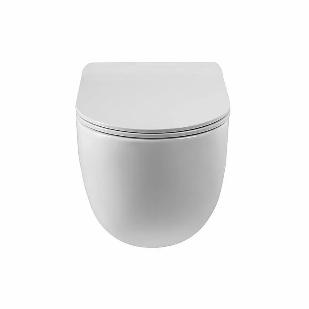 Унитаз подвесной BelBagno ONDA BB066CHR безободковый, с крышкой микролифт, с инсталляцией и кнопкой хром