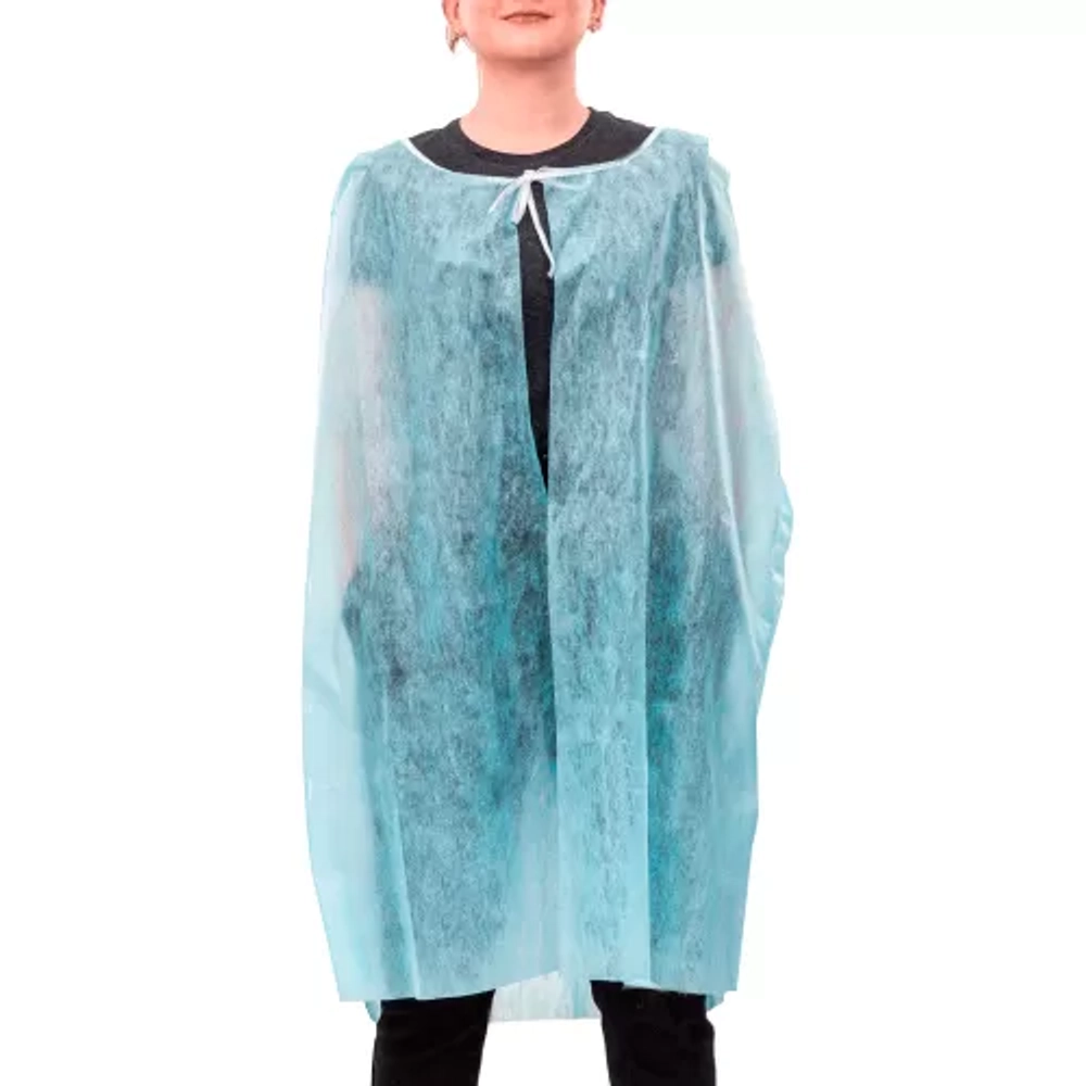 Накидка для пациента с кулисой длина100 см материал спанбонд плотность 25г/м2 10 шт