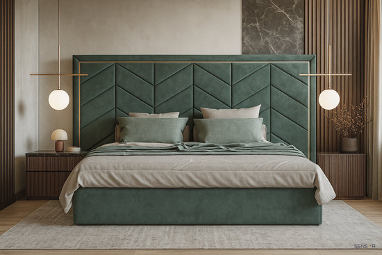 Кровать Миссони с широким изголовьем