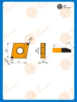 Пластина CBN CNGA1204042NT0102005CBST YN750 STI СпецТехИнструмент 1 штука