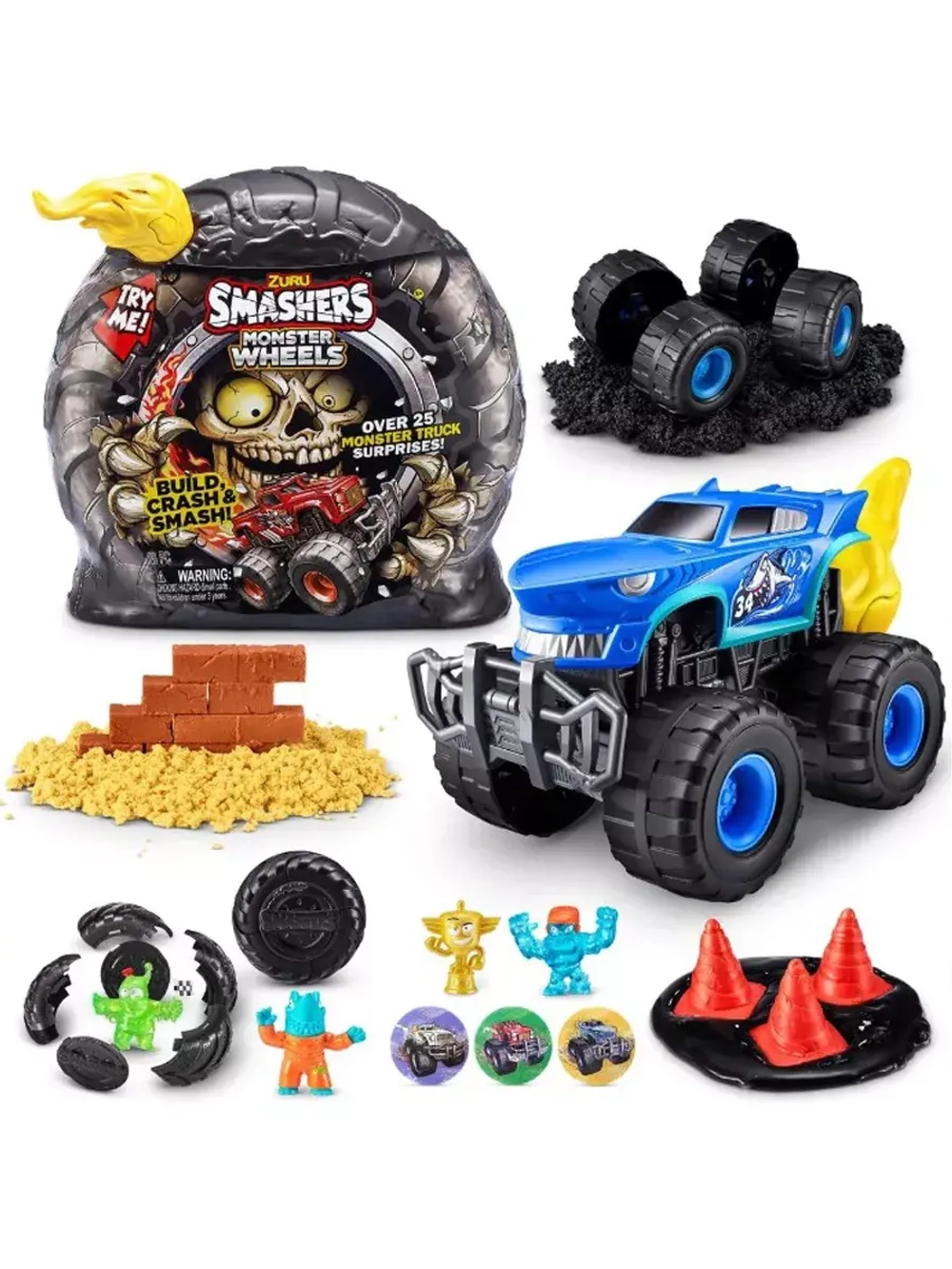 Набор игрушка сюрприз машинка Zuru Smashers Monster Truck