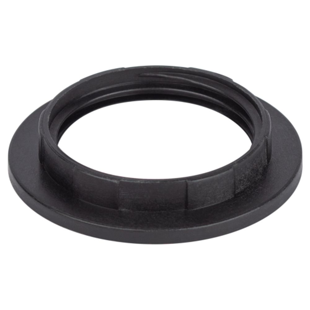 Кольцо для патрона ЭРА E27 пластик, черное