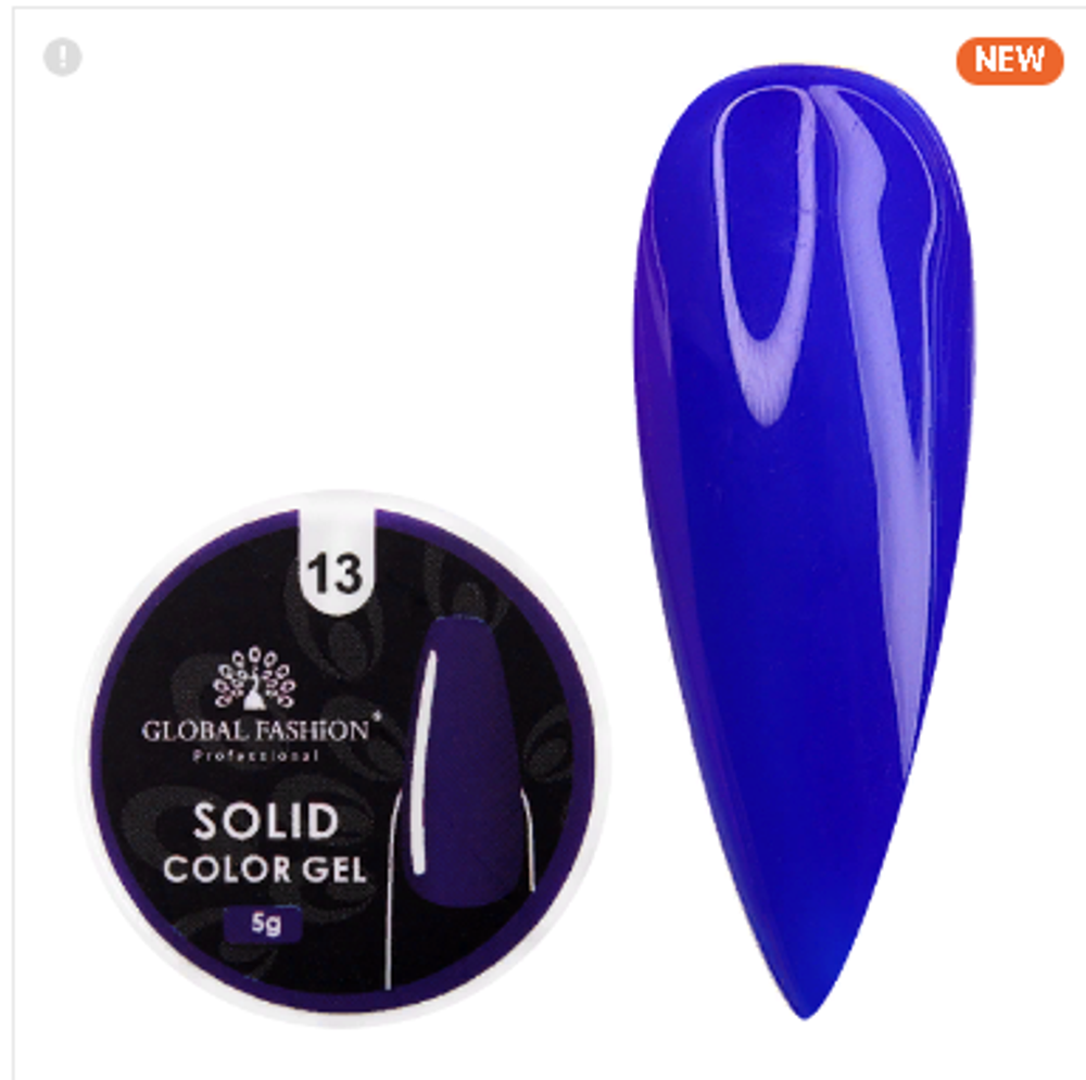 ГЕЛЬ-КРАСКА ПОВЫШЕННОЙ ПЛОТНОСТИ, SOLID COLOR GEL 5 ГР, 13