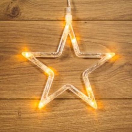 Фигура светодиодная "Звездочка" на присоске с подвесом, цвет ТЕПЛЫЙ БЕЛЫЙ