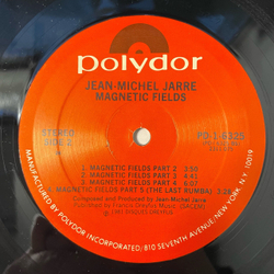 Винтажная виниловая пластинка LP Jean Michel Jarre Magnetic Fields (США 1981)