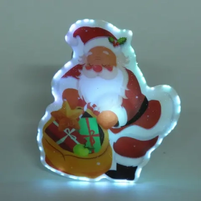 Сувенир с подсветкой «Дед Мороз с подарком» 10*8 см