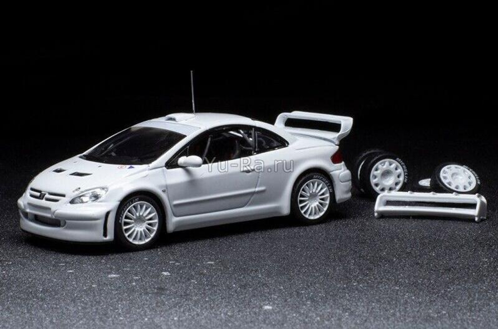 Peugeot 307 WRC Rally Specs white Plain Body IXO 1:43