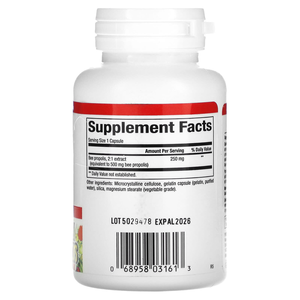 Natural Factors, пчелиный прополис, 500 мг, 90 капсул