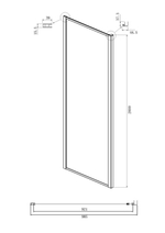 Боковая стенка Ambassador Elysium 100KX (100х200) хром,стекло прозрачное,1 место
