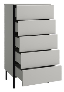 Комод с 5 ящиками Сиэтл, серый