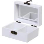 Шкатулка деревянная с зеркалом «МАРЦИПАН», пудровые пионы, 9.5*6.5*5см (в коробке)