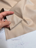 Перфорированная эко-кожа (100%полиуретан/основа полиэстер, Пудровый ренессанс, 145, 210 гр/м2)