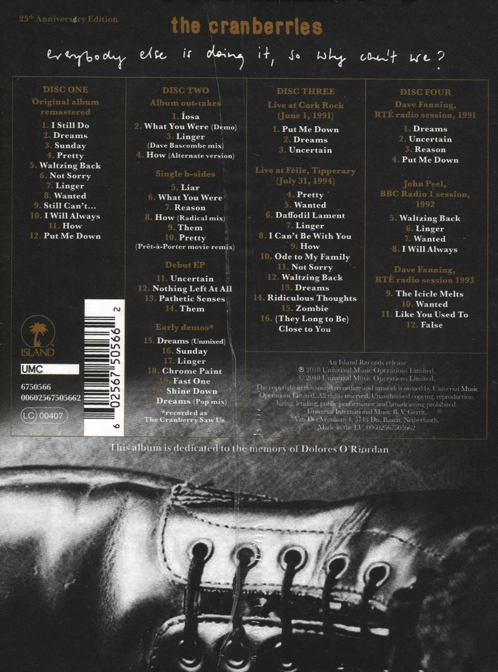The Cranberries / Everybody Else Is Doing It, So Why Can't We? (25th Anniversary Edition)(4CD)