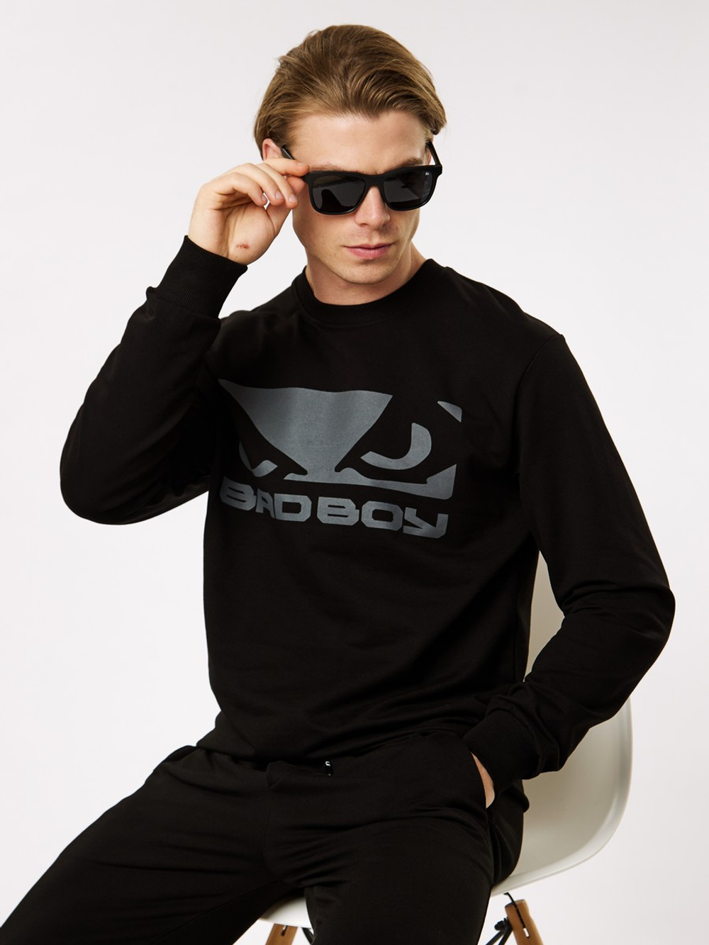 Свитшот мужской Bad Boy Energy черный/серый